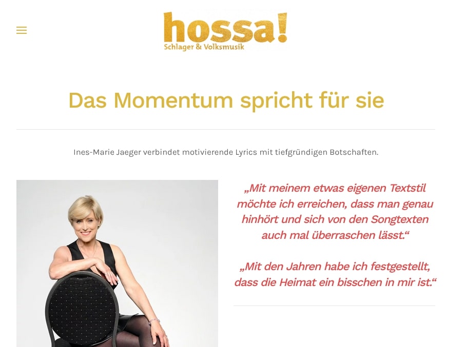 hossa momentum schlagersaengerin-ines-marie-jaeger